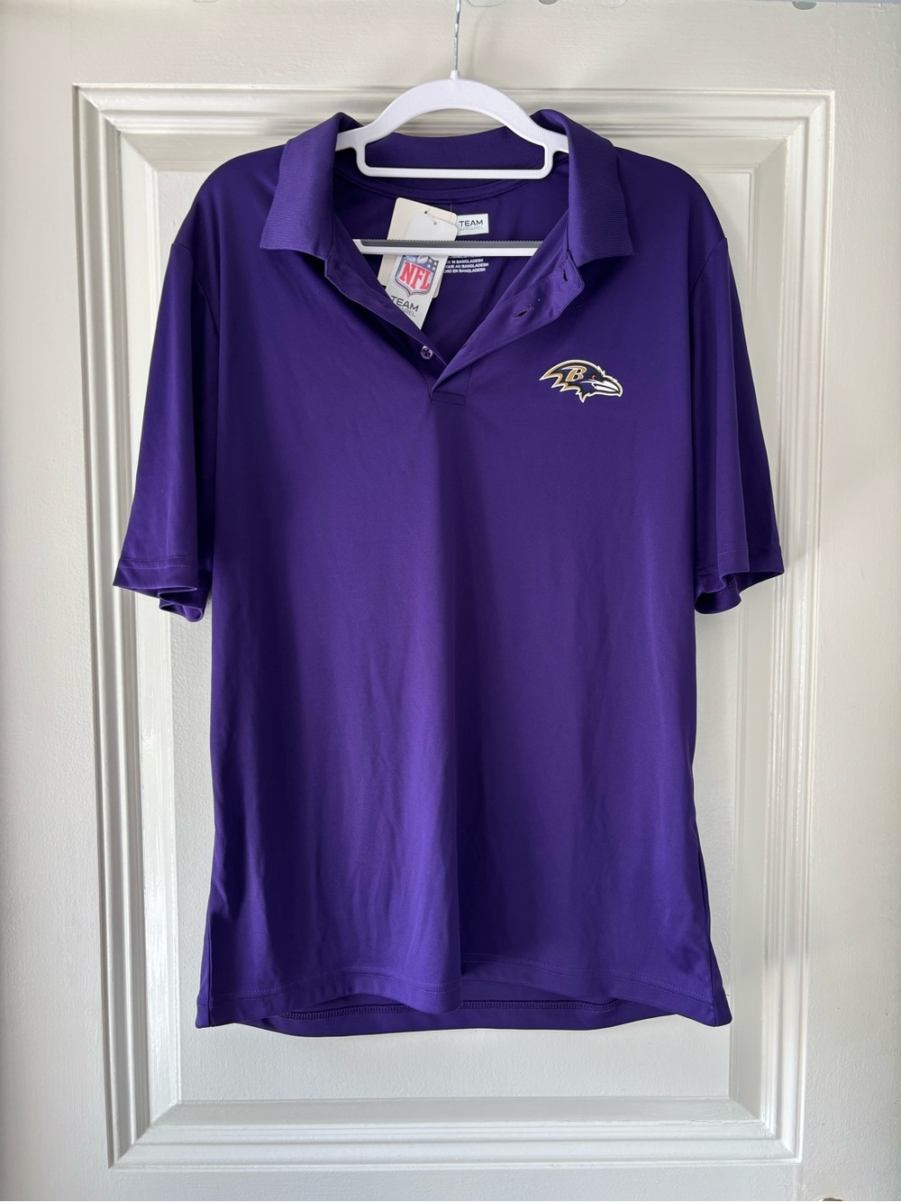 NFL Baltimore Ravens Men's Purple Polo with Team Logo NWT